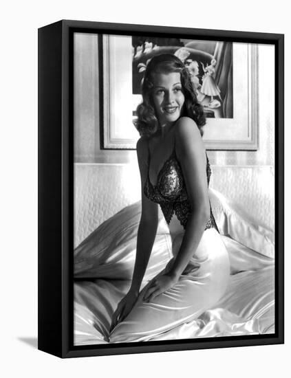 RITA HAYWORTH (b/w photo)-null-Framed Stretched Canvas