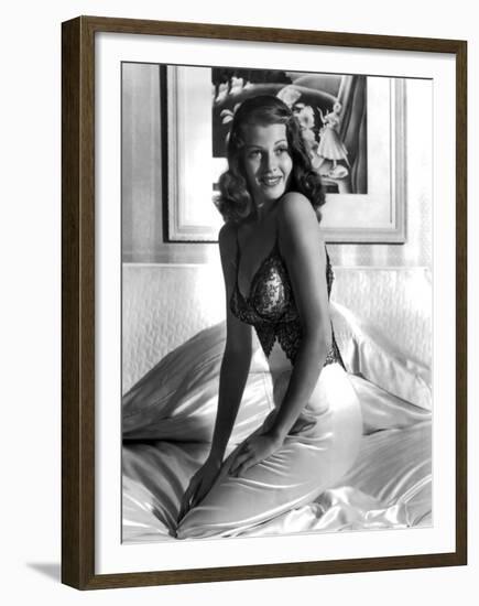 RITA HAYWORTH (b/w photo)-null-Framed Photo