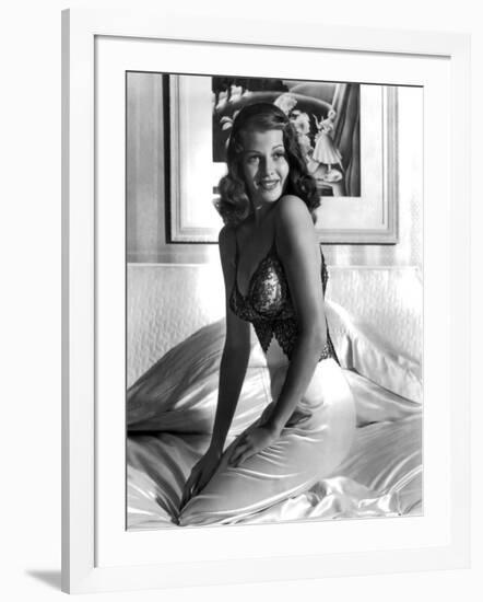 RITA HAYWORTH (b/w photo)-null-Framed Photo