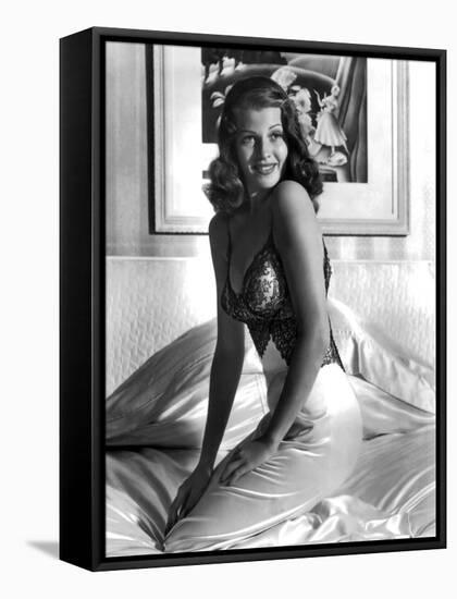 RITA HAYWORTH (b/w photo)-null-Framed Stretched Canvas