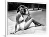 Rita Hayworth (born as Margarita Cansino, 1918 - 1987), here 1947 (b/w photo)-null-Framed Photo