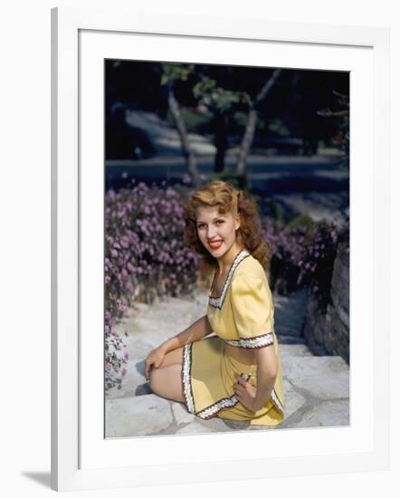 Rita Hayworth (born as Margarita Cansino, 1918 - 1987), here 1947 (photo)-null-Framed Photo