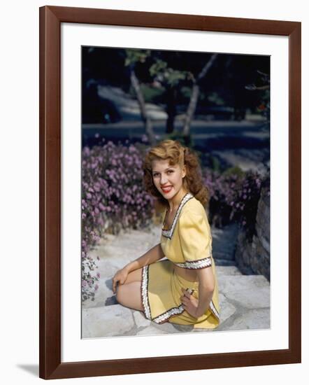 Rita Hayworth (born as Margarita Cansino, 1918 - 1987), here 1947 (photo)-null-Framed Photo