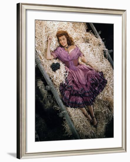 Rita Hayworth, The Loves of Carmen, 1948-null-Framed Photographic Print