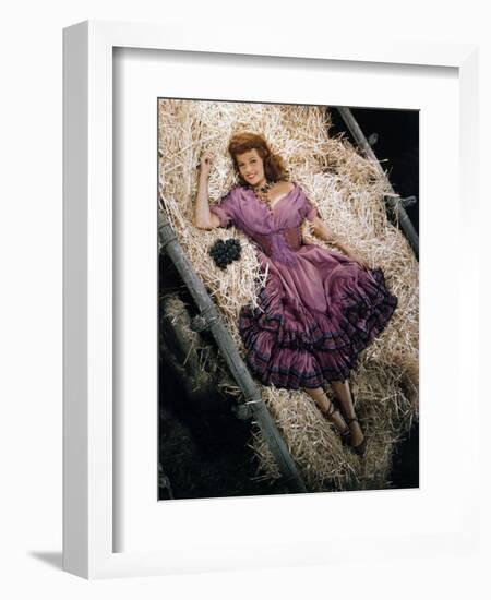 Rita Hayworth, The Loves of Carmen, 1948-null-Framed Photographic Print