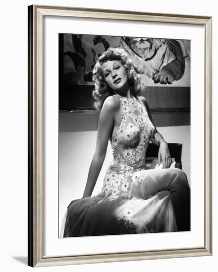 Rita Hayworth. "Tuesday's Orchids" 1942, "You Were Never Lovelier" Directed by William A. Seiter-null-Framed Photographic Print