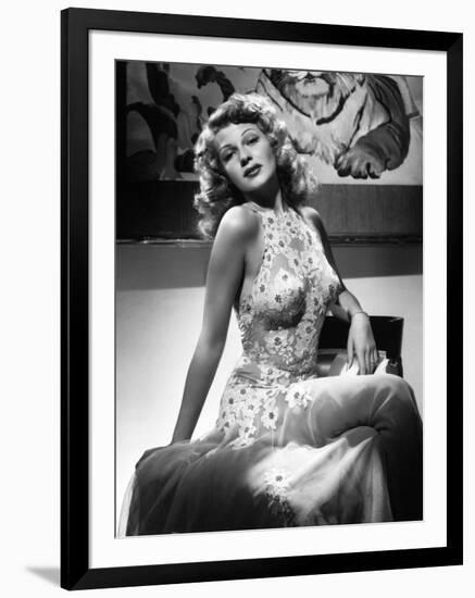 Rita Hayworth. "Tuesday's Orchids" 1942, "You Were Never Lovelier" Directed by William A. Seiter-null-Framed Photographic Print