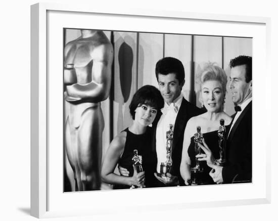 Rita Moreno and George Chakiris Winners of Best Supporting Actor Oscars for "West Side Story"-J^ R^ Eyerman-Framed Premium Photographic Print