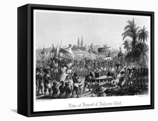 Rites at Funeral of Ashantee Chief-A Thom-Framed Stretched Canvas