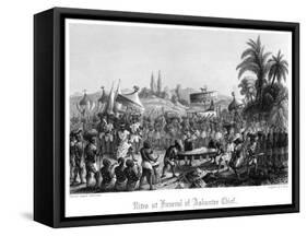 Rites at Funeral of Ashantee Chief-A Thom-Framed Stretched Canvas