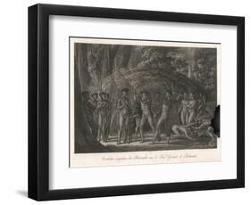 Ritual Combats of Macho Males of the Botocudo People of Brazil-H. Mueller-Framed Art Print