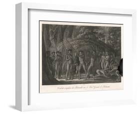 Ritual Combats of Macho Males of the Botocudo People of Brazil-H. Mueller-Framed Art Print