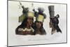 Ritual Headdresses Worn by Natives of California, from 'Voyage Pittoresque Autour Du Monde',…-Ludwig Choris-Mounted Giclee Print