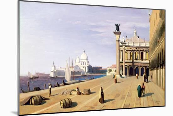 Riva Degli Schiavone, Venice, 1845-Jean Baptiste Camille Corot-Mounted Giclee Print