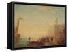 Riva Degli Schiavoni, Sunset, 1880S (Oil on Panel)-Felix Ziem-Framed Stretched Canvas