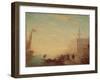 Riva Degli Schiavoni, Sunset, 1880S (Oil on Panel)-Felix Ziem-Framed Giclee Print