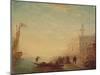 Riva Degli Schiavoni, Sunset, 1880S (Oil on Panel)-Felix Ziem-Mounted Giclee Print