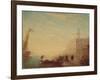 Riva Degli Schiavoni, Sunset, 1880S (Oil on Panel)-Felix Ziem-Framed Giclee Print