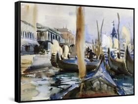 Riva Degli Schiavoni, Venice-John Singer Sargent-Framed Stretched Canvas