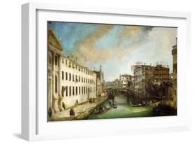 Riva dei Mendicanti, Venice.-Canaletto-Framed Giclee Print