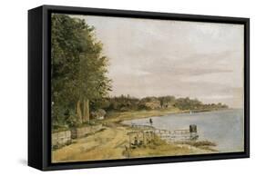 Rivage à Emiliekilde (Danemark)-Christen Schjellerup Kobke-Framed Stretched Canvas