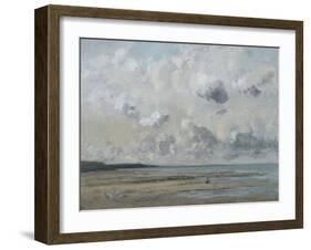 Rivage de Normandie (plage de Trouville - Deauville)-Gustave Courbet-Framed Giclee Print