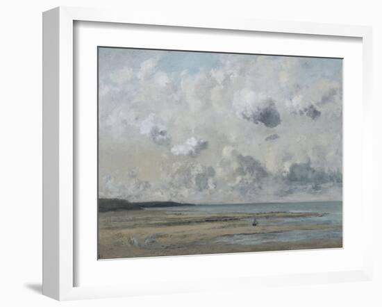 Rivage de Normandie (plage de Trouville - Deauville)-Gustave Courbet-Framed Giclee Print