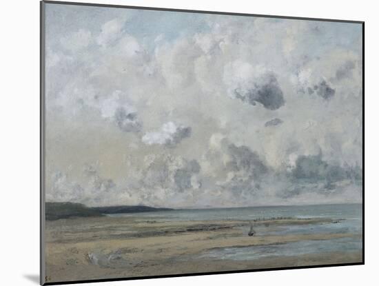 Rivage de Normandie (plage de Trouville - Deauville)-Gustave Courbet-Mounted Giclee Print