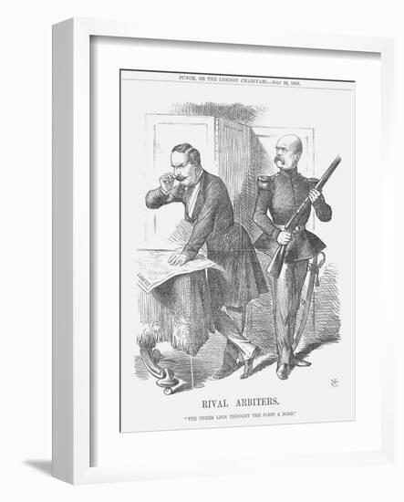 Rival Arbiters, 1866-John Tenniel-Framed Giclee Print