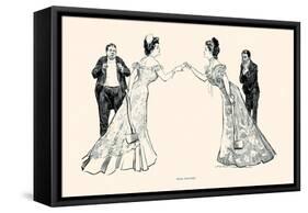 Rival Beauties-Charles Dana Gibson-Framed Stretched Canvas