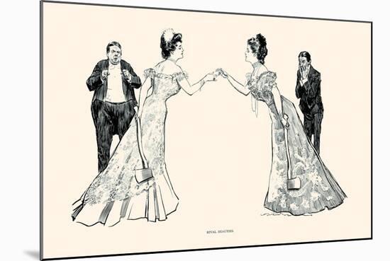 Rival Beauties-Charles Dana Gibson-Mounted Art Print