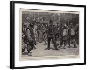 Rival Representatives of Law and Order at Shanghai, a Native Procession in the British Settlement-William T. Maud-Framed Giclee Print