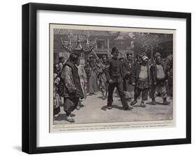 Rival Representatives of Law and Order at Shanghai, a Native Procession in the British Settlement-William T. Maud-Framed Giclee Print