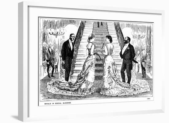 Rivals in Social Success, 1880-George Du Maurier-Framed Giclee Print