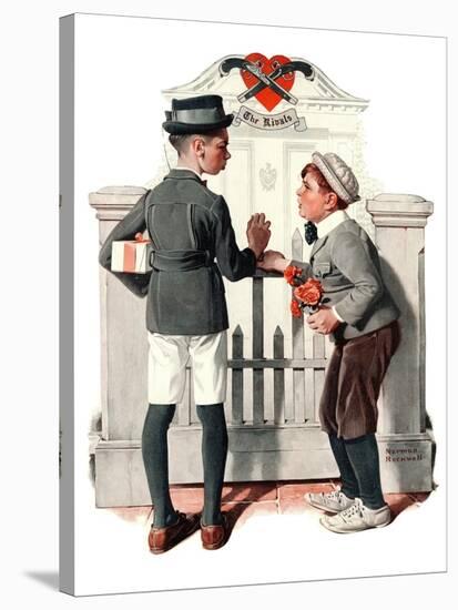 "Rivals", September 9,1922-Norman Rockwell-Stretched Canvas