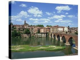 River and Bridge with the Town of Albi in the Background, Tarn Region, Midi Pyrenees, France-Lightfoot Jeremy-Stretched Canvas