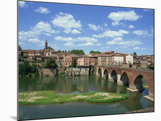 River and Bridge with the Town of Albi in the Background, Tarn Region, Midi Pyrenees, France-Lightfoot Jeremy-Mounted Photographic Print