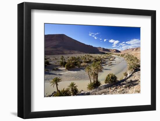 River and Desert, Near Erfoud, Meknes-Tafilalet, Morocco-Peter Adams-Framed Photographic Print
