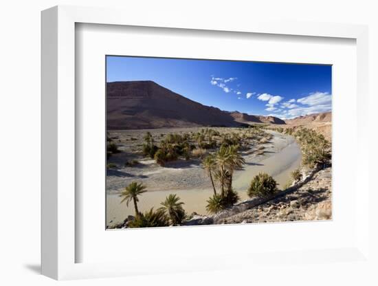 River and Desert, Near Erfoud, Meknes-Tafilalet, Morocco-Peter Adams-Framed Photographic Print