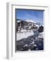 River and Village Church Lech, Near St. Anton Am Arlberg in Winter Snow, Austrian Alps-Peter Barritt-Framed Premium Photographic Print