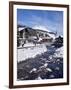 River and Village Church Lech, Near St. Anton Am Arlberg in Winter Snow, Austrian Alps-Peter Barritt-Framed Photographic Print