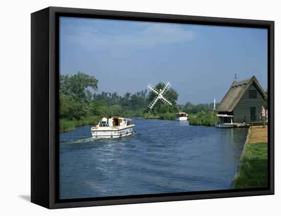 River Ant with How Hill Broadman's Mill, Norfolk Broads, Norfolk, England, United Kingdom, Europe-Harding Robert-Framed Stretched Canvas