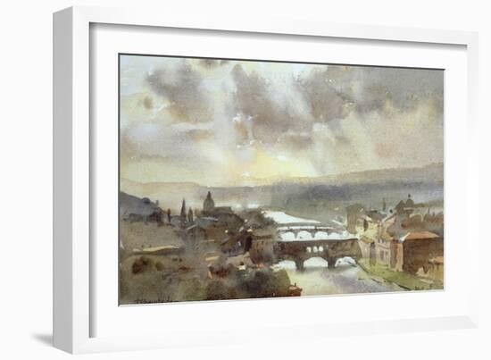 River Arno, Florence-Trevor Chamberlain-Framed Giclee Print