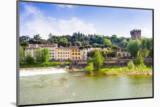 River Arno, Tower of San Niccolo, Firenze, Tuscany, Italy-Nico Tondini-Mounted Photographic Print