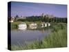 River Arun and Castle, Arundel, West Sussex, England, United Kingdom-John Miller-Stretched Canvas