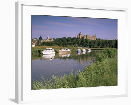 River Arun and Castle, Arundel, West Sussex, England, United Kingdom-John Miller-Framed Photographic Print