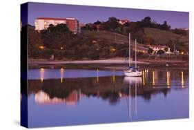 River at dusk, San Vicente de la Barquera, Cantabria Province, Spain-null-Stretched Canvas