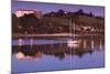 River at dusk, San Vicente de la Barquera, Cantabria Province, Spain-null-Mounted Photographic Print