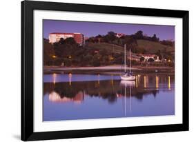 River at dusk, San Vicente de la Barquera, Cantabria Province, Spain-null-Framed Photographic Print