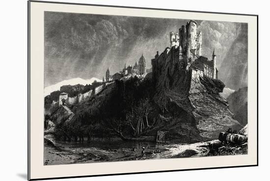 River, At, Segovia, And, Alcazar, Spain, 19th Century-null-Mounted Giclee Print